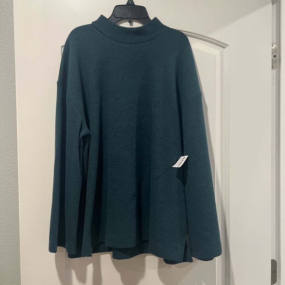 Old Navy Dark Green Ribbed Mock Neck Sweater